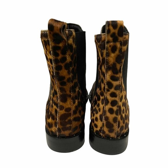 Rebecca Minkoff Women's Sabeen Too Calf Hair Leopard Print Pull On Bootie Sz 6.5 - Picture 6 of 10